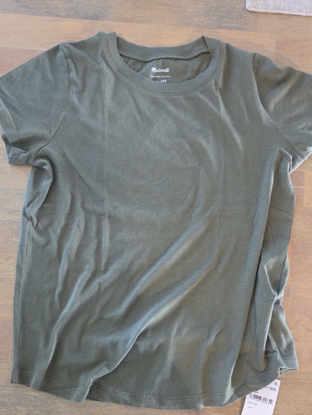 Madewell Olive Crewneck Short Sleeve Tee